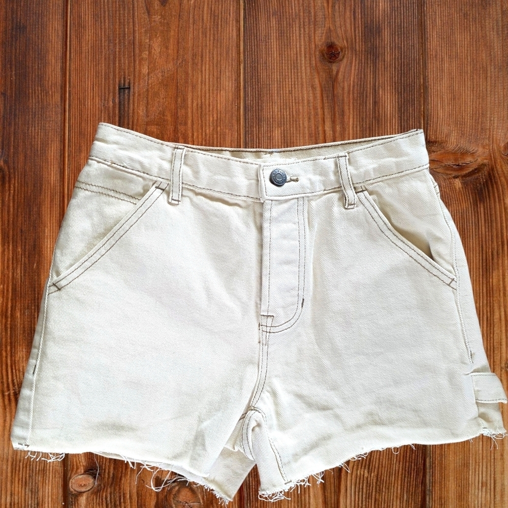 PacSun Cream Jean Shorts